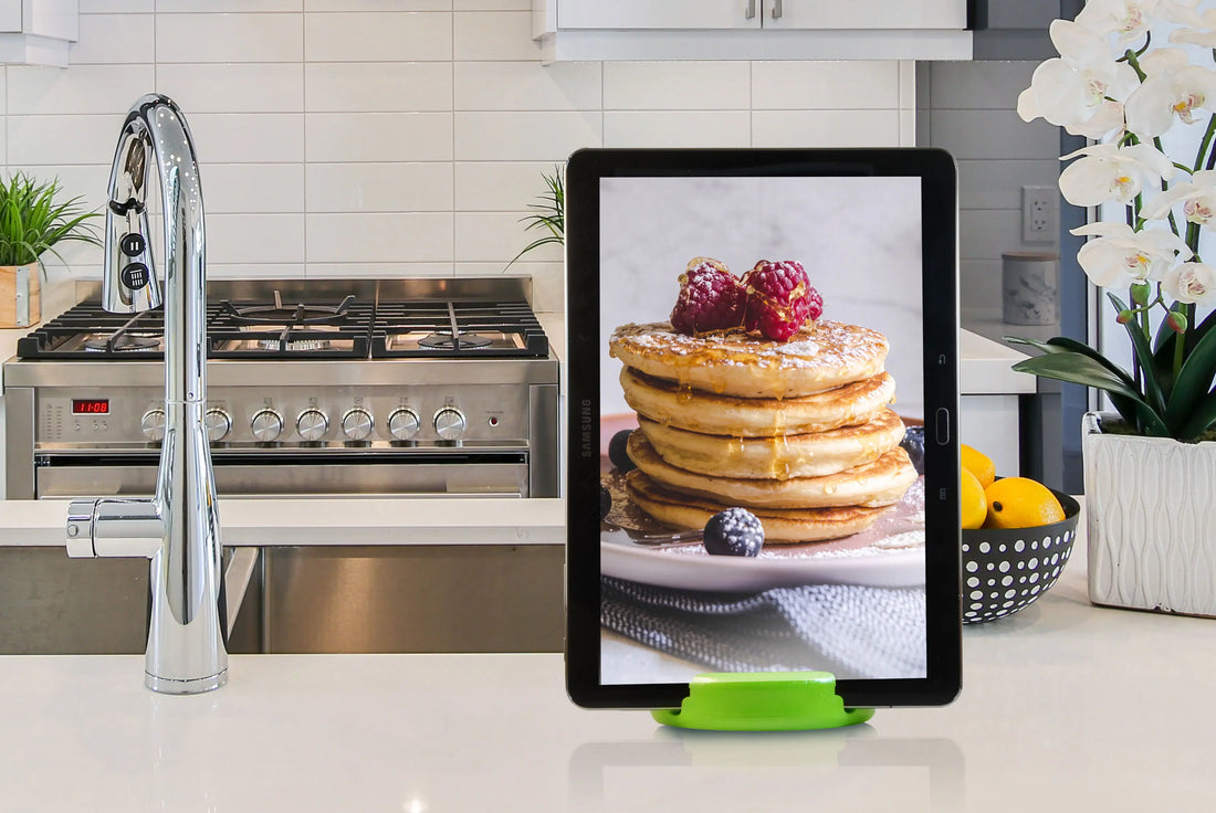 Recipe-Holder-How-to-Make-the-Fluffiest-Pancakes Best Universal Phone & Tablet Holder Stand - GoDonut